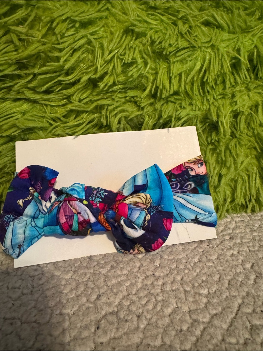 Disney Frozen Bamboo Blue Princess Print Kids Bow Headband New B14